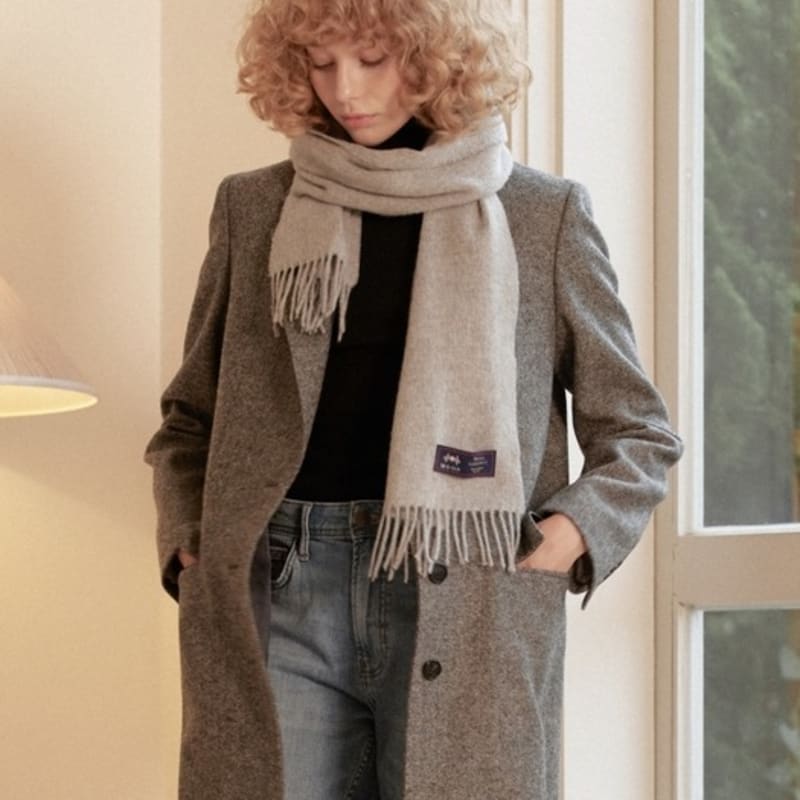 ABRAHAM MOON Шарф из мериносовой шерсти 25 см - Серебристый