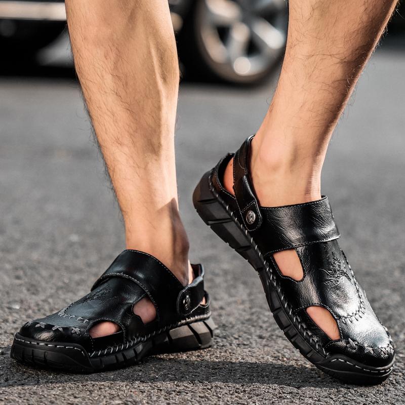 38-50 Мужские сандалии ручной работы Сандалии для активного отдыха Кожаные сандалии Пляжная обувь Походные сандалии для активного отдыха из кожи