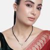 Abdesigns Short Diamond Mangalsutra, Silver Plated Indian Mangalsutra, Bollywood Actress Mangalsutra, American Diamond Mangalsutra