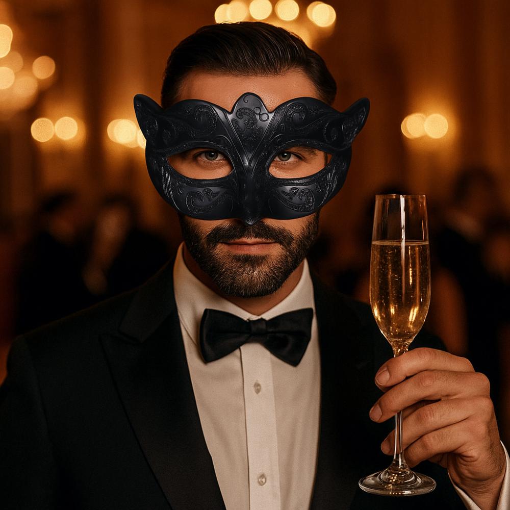 Plastic Halloween Masks Party Cosplay Props Venice Mask Personality Glitter Mask Women