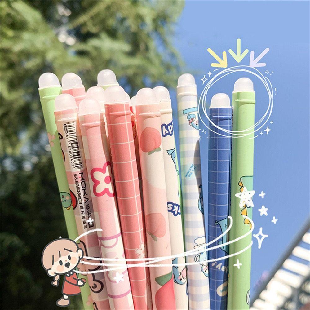 Washable Handle 0.5mm Press Pen Cartoons Neutral Erasable Pen Student Pen Erasable Pen Gel Pens