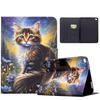 Voltage Sewing Thread Painted Vegan Leather Smart Tablet Case for iPad Air 11 2026/2025/2024, Auto Sleep Wake Stand Cover