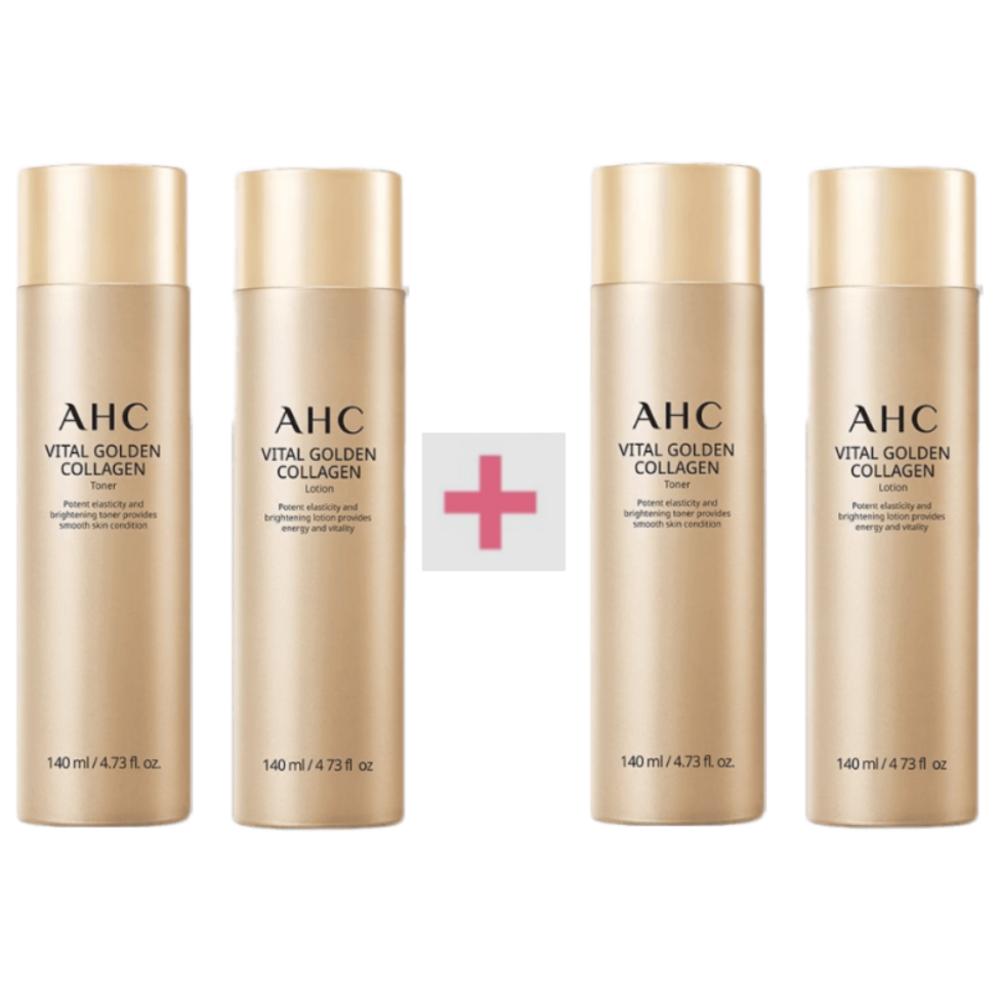 AHC Тоник Vital Golden Collagen 140 мл + лосьон 140 мл, 2 набора