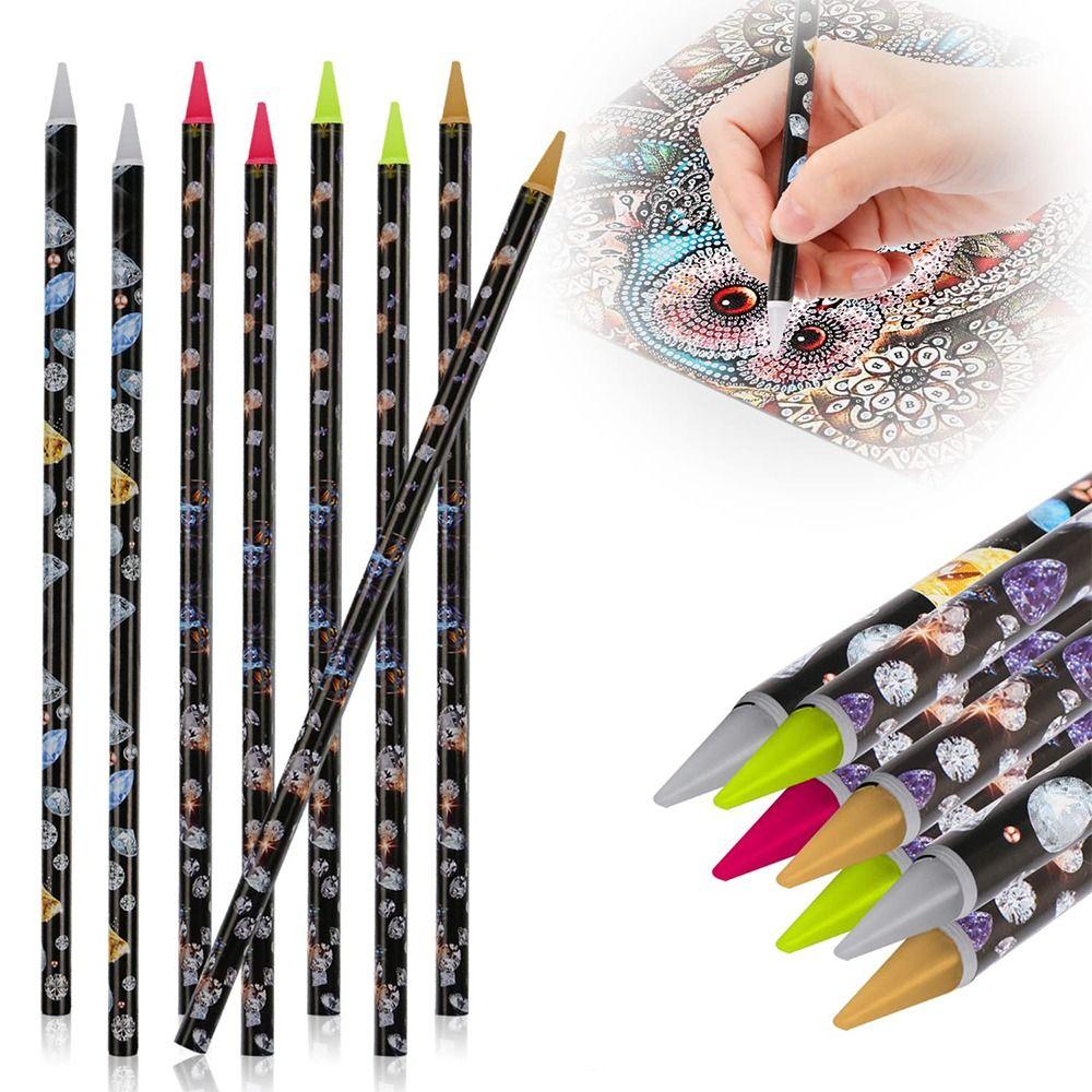 Wax Point Drill Pens Glitter Diamond Dual-ended Dotting Pen Hot Wax Pencil Cross Stitch