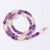 Natural Amethyst Crystal Carnelian Gemstone Smooth Beads Necklace 3-15 Mm 18" UB-8628