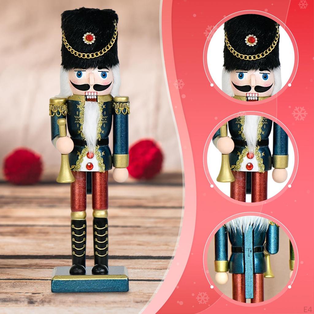 Рождественский Щелкунчик Настольное Украшение Деревянная Фигурка 25см для Камина