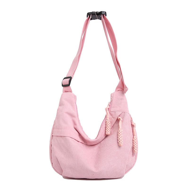 Women Large Capacity Corduroy Dumpling Shoulder Crossbody Casual Commuter Bag