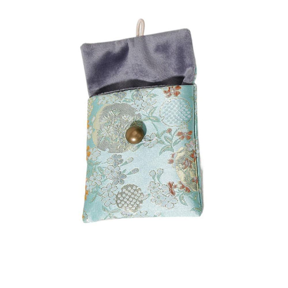 Embroidered Flowers Jewelry Packing Bag Rings Necklace Jewelry Holder Earrings Storage Case Travel