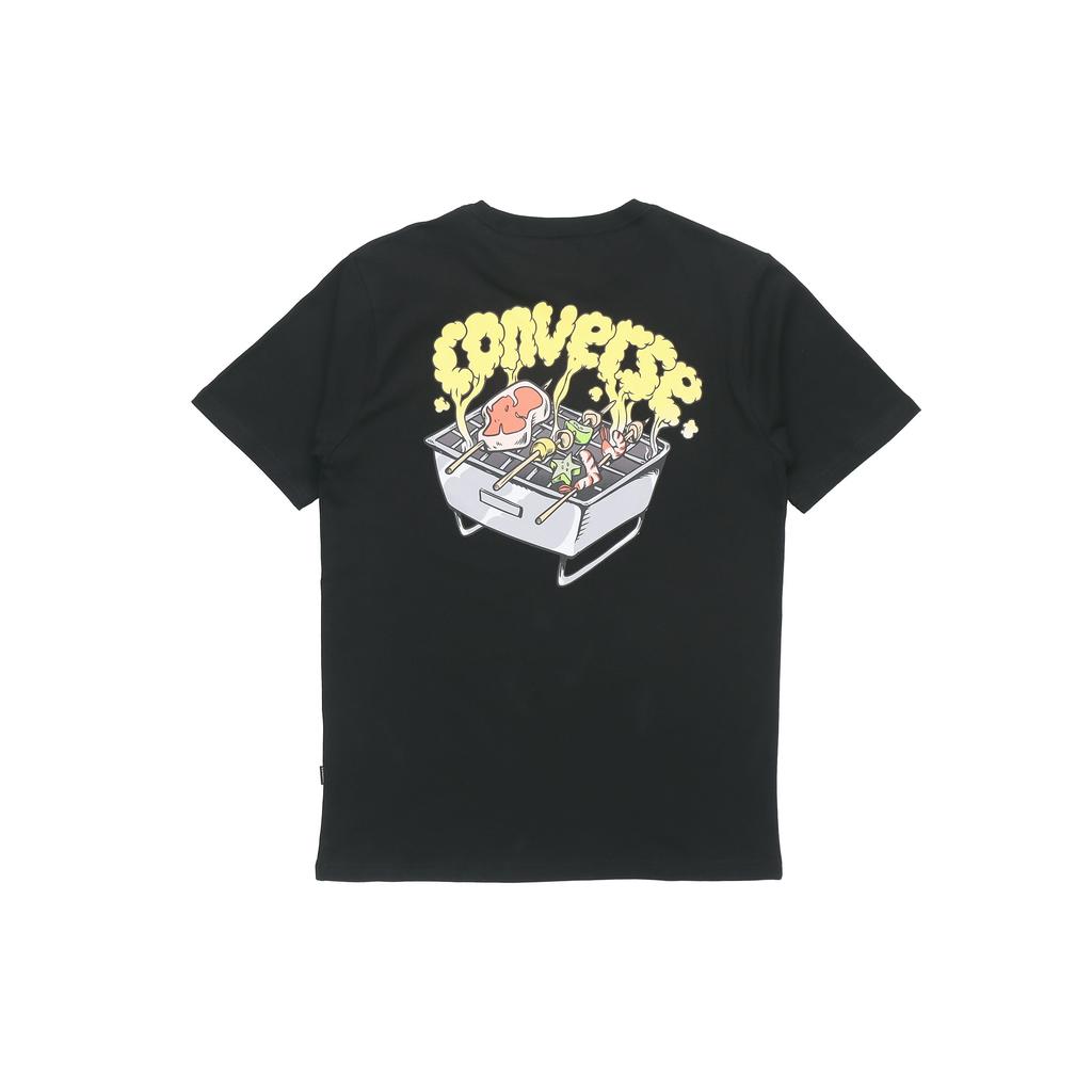 Men's Converse Pattern Casual Sports Short Sleeve Black 10021513-A02