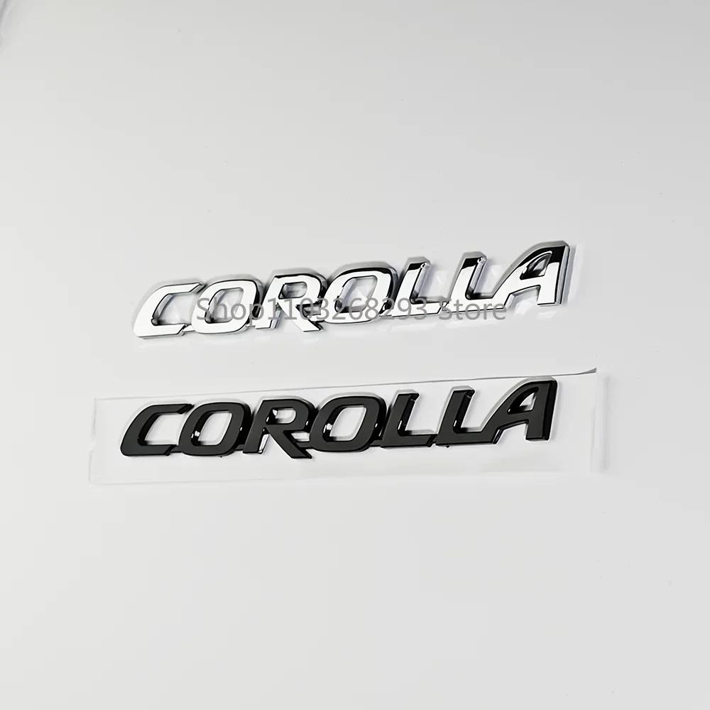 3D глянцевые черные серебристые буквы Для Corolla Багажник Шильдик Значок Наклейки автомобильные аксессуары наклейка на модифицированный автомобиль
