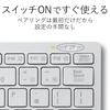 Elecom Клавиатура Bluetooth Pantograph Mini Keyboard совместима с Android White Windows, Mac, iOS, [Облегченная модель] TK-FBP102XWH