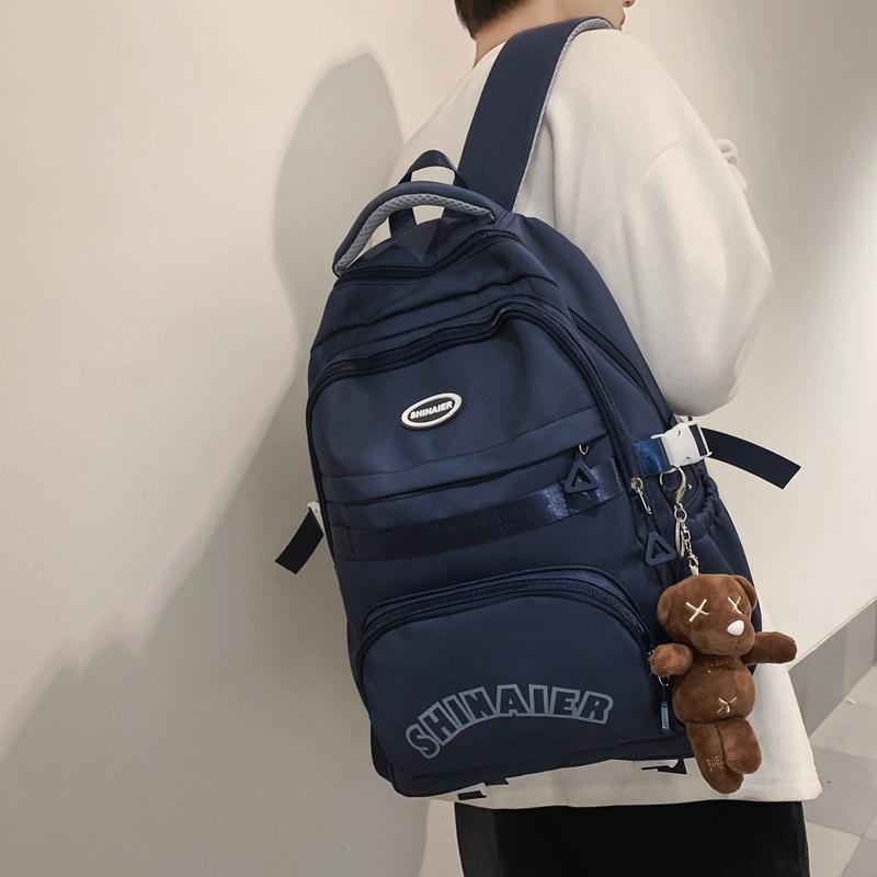 Рюкзак для ученика средней школы, женский нейлоновый рюкзак, мужской рюкзак с принтом в виде букв