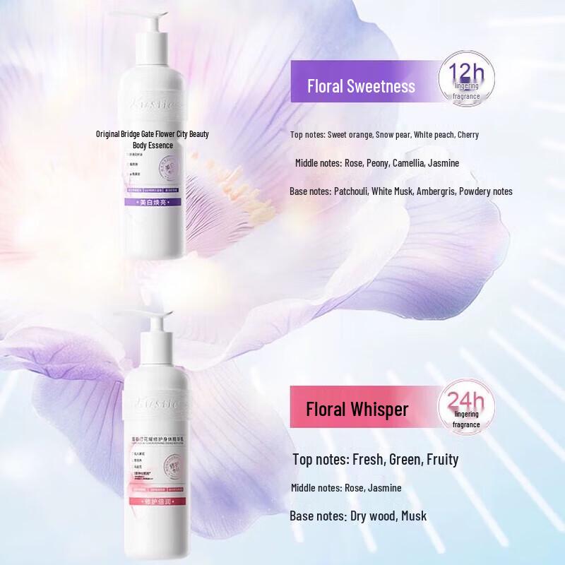 Kustie Flower Radiance Whitening & Repair Body Lotion Set 500g