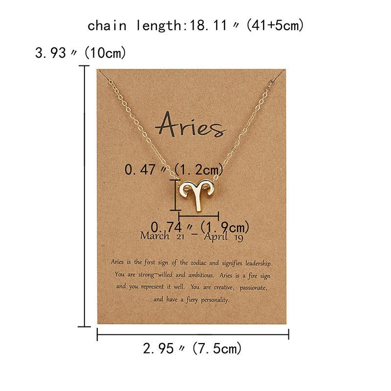 12 Созвездие Двухцветный Знак Зодиака Скорпион Ожерелье Подвеска Лев Подвески Ювелирные Изделия Подарки Ювелирные Изделия Колье Овен Рак