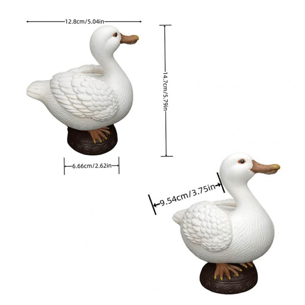 Duck Ornament Magnetic Key Holder Resin Duck Goose Key Holders for Home Office Decor Cute Figurines with Magnetic Tool Racks