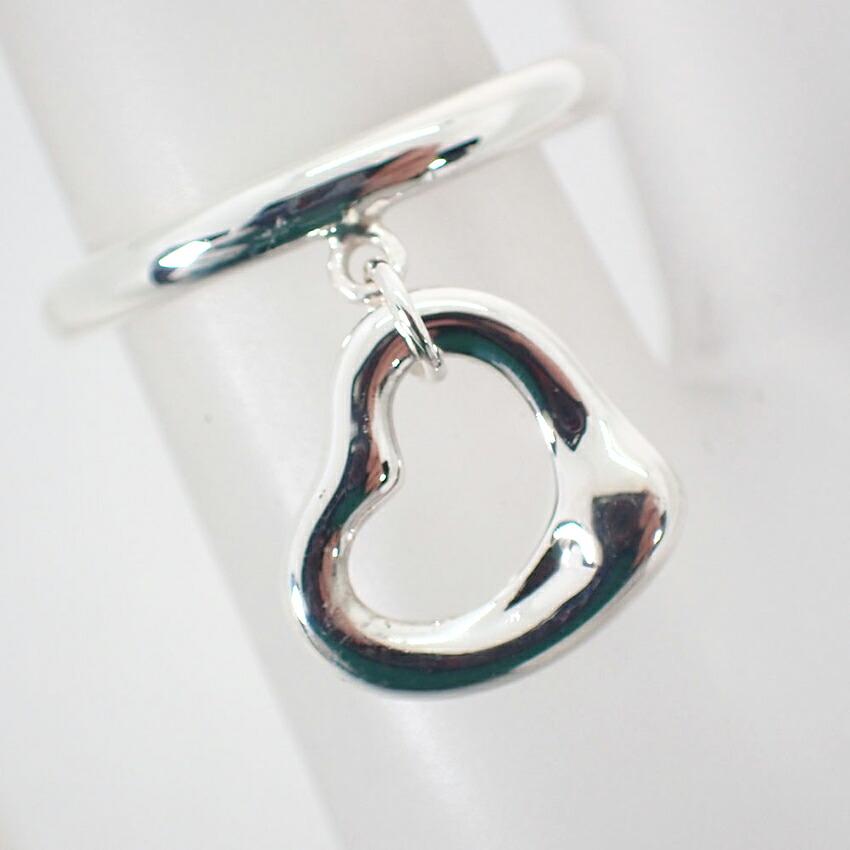 [Б/у] Кольцо TIFFANY 925 Открытое сердце / Размер 7 / j9-3