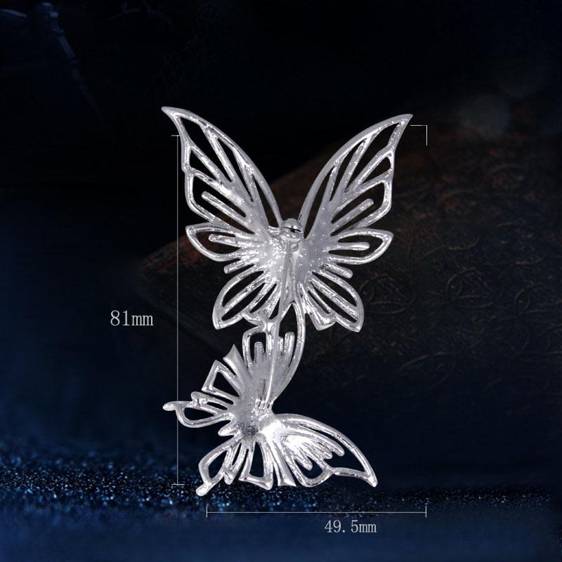 Fashion Rhinestone Brooch Pin Butterfly Scarf Pin Party Jewelry Gift KTJ