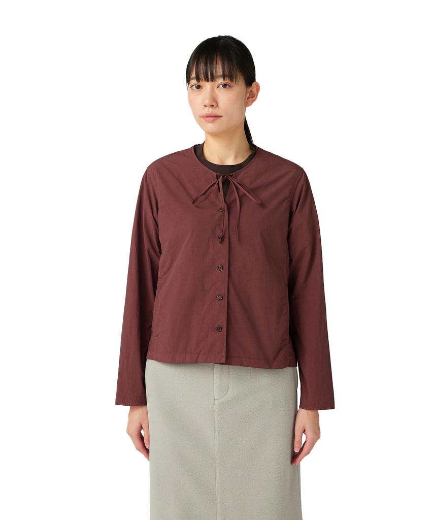 Snow Peak Garment Dyed Blouse Long Sleeve Brown 3 SH-25AW001, Women's Shirt,