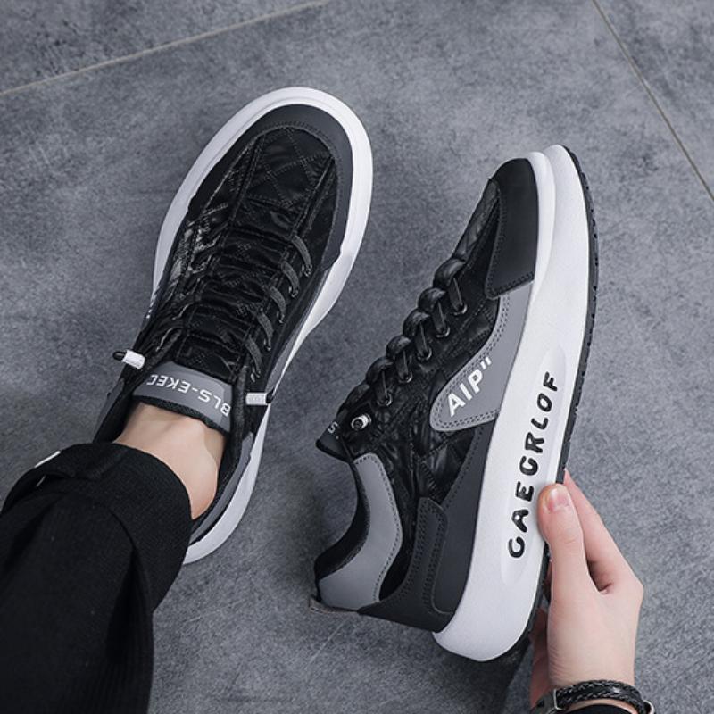 Высококачественные мужские кроссовки, новые удобные повседневные туфли на толстой подошве, мужские мягкие кроссовки, нескользящие туфли на плоской подошве для мужчин