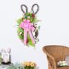 Easter Bunny Wreath Artificial Cute Hanging Ornament Spring Door for Front