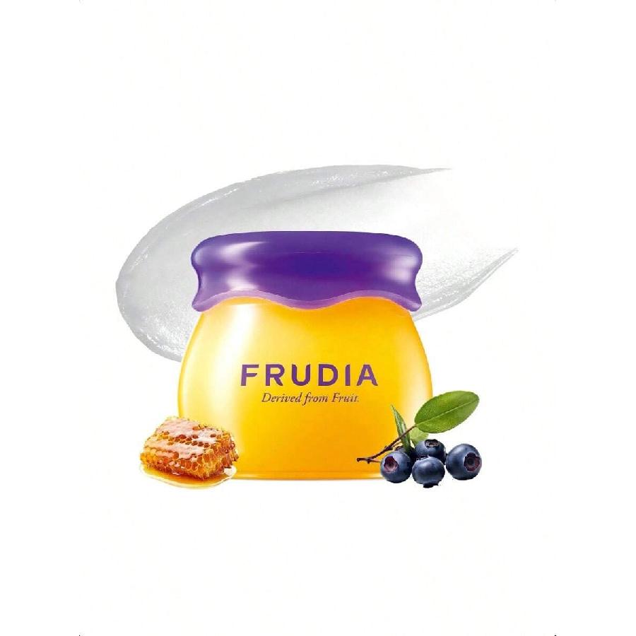 FRUDIA Blueberry Honey Lip Balm 10ml/Exfoliating & Moisturizing Dewy Korean Lip Balm For Dry Lips Made With Jeju Blueberry