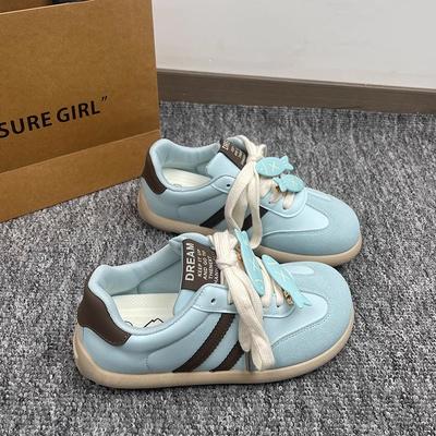 2025 новая весна дофамин платформа белые туфли женские нишевые туфли повседневная мода кеды немецкие тренировочные туфли женские