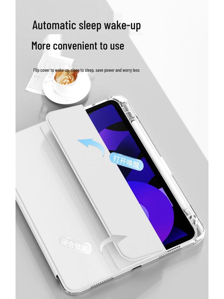 Прозрачный акриловый чехол для Xiaomi Pad 5/5 Pro с вращающейся подставкой и слотом для стилуса