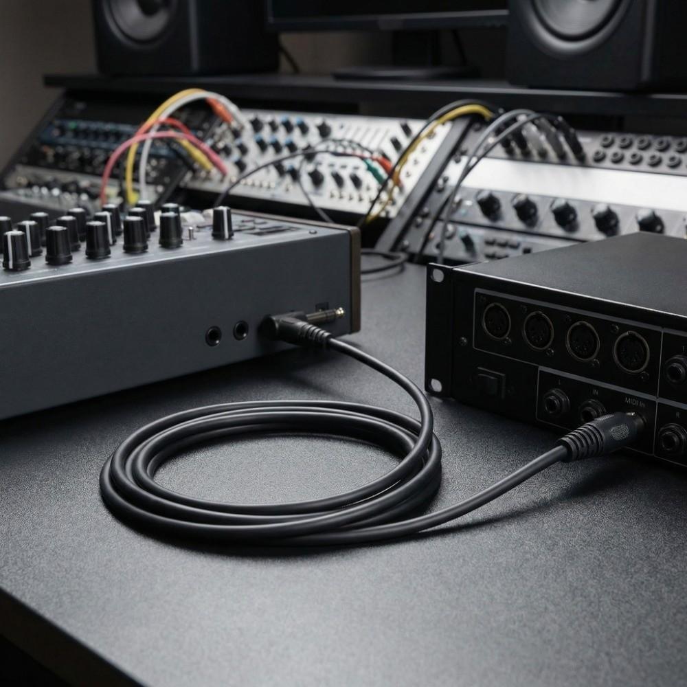 1.5m/4.9ft 6.35mm Male To MIDI Din 5Pin Male Sound Connection Cable Audio Equipment