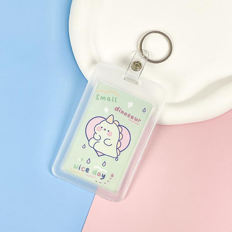 Милый прозрачный чехол для карты на шнурке, чехол для студенческой карты на автобусе, чехол для мультяшной рабочей карты, держатель для кредитной карты, держатель удостоверения личности с веревкой