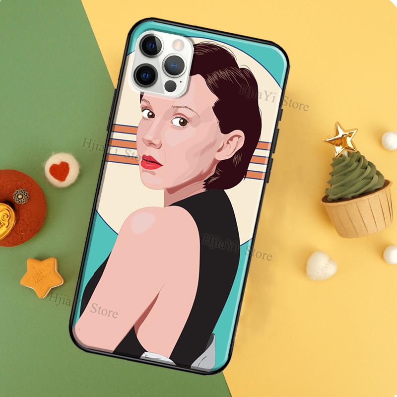 Мягкий ТПУ чехол с Милли Бобби Браун для iPhone 11 14 Pro Max 12 13 Mini XR X XS MAX 6 7 8 Plus SE 2020 Чехол для телефона