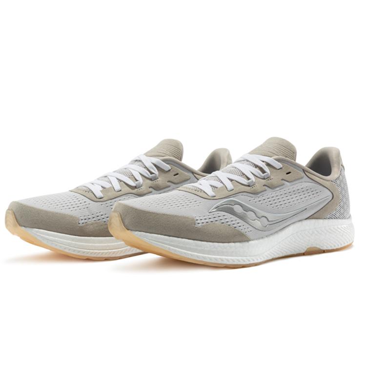 SAUCONY Freedom 4 Свободная амортизация Нескользящие Износостойкие Дышащие Низкие Беговые Кроссовки Мужские Хаки Серый S20617-15(M)