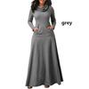 Autumn and Winter Women Plus Size Dress Casual Long Pullover Cotton Long Dress