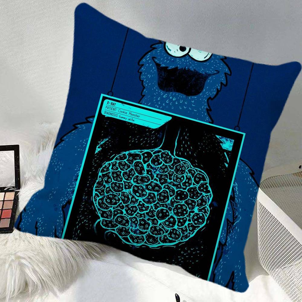 CCookies Play MMonster Pillow Case Square Pillow Bedroom Sofa Leisure Comfort Cushion Car Home Decoration