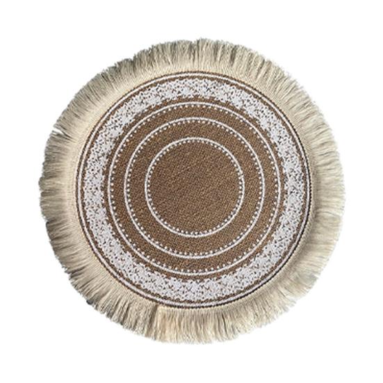 Подставки из ротанга, теплоизоляционные коврики ручной работы из хлопка и льна, обеденный стол, нескользящая подставка для столовых приборов для кухни