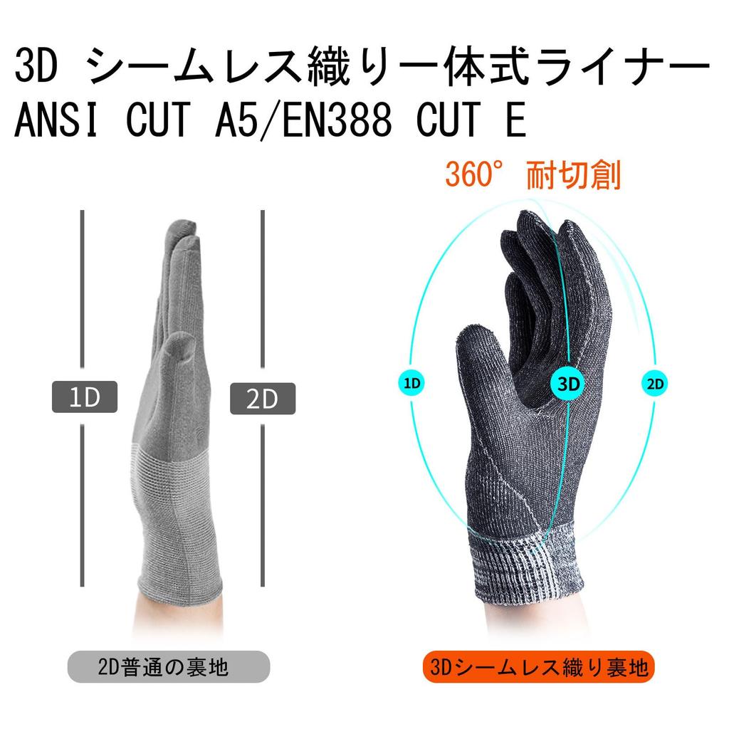 Empact ANSI A5 Leather Safety Work Cowhide Mechanic Motorcycle and Touchscreen 1 SL8849IPA5 [Vgo...] Cut-Resistant Gloves, Leather, Gloves,