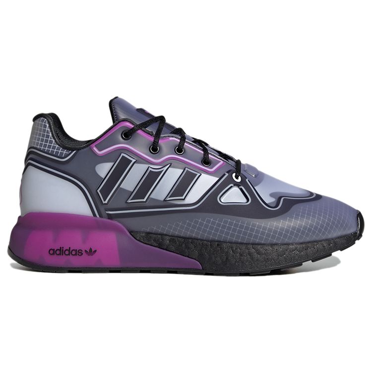 adidas Оригинальные ZX 2K Boost Futureshell Синтетическая кожа Амортизация Спортивные Дышащие Низкие Кроссовки для образа жизни Унисекс Сине-фиолетовые GZ5222