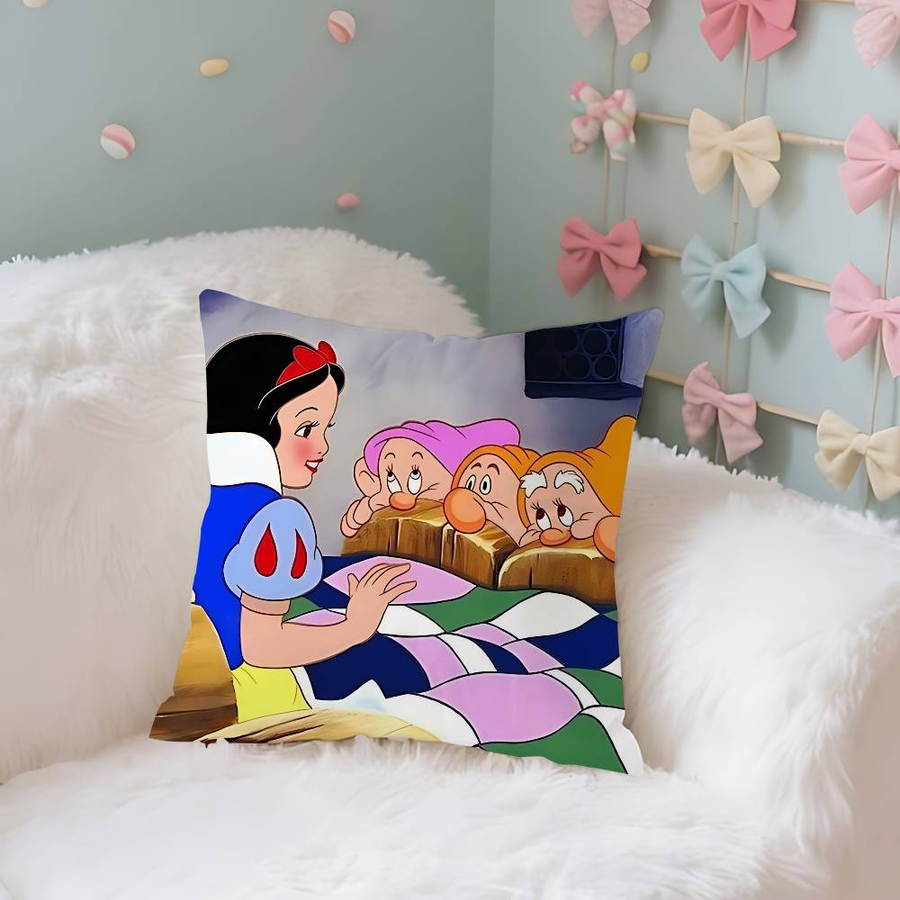 Classic Anime SsnowWhiteS Cute Case Plush Fabric Soft Pillowcase Double Sided Print Cushion Cover Household Gifts