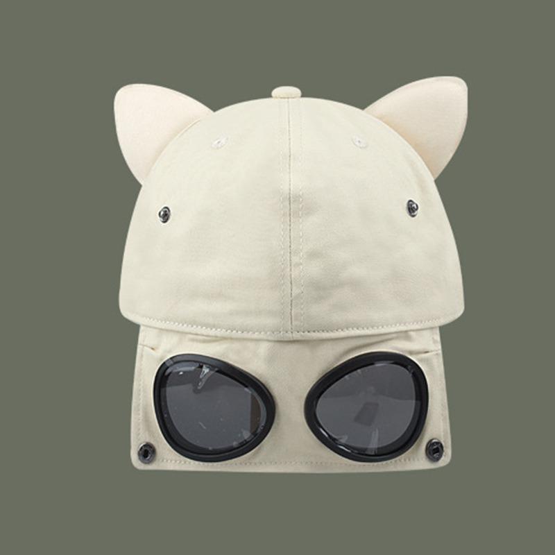 Солнцезащитные очки Женская шляпа Бейсболка Милая с кошачьими ушками Очки-авиаторы KTB