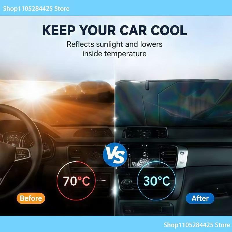 For Hyundai Tucson Foldable Front Windshield Sun Shade UV Reflective Sun Protection Cover Car Interior Accessories