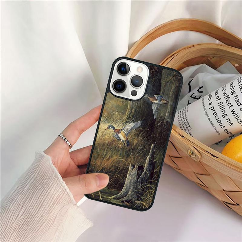 Bird Duck Hunting Sunset Phone Case For iPhone 17 Air 16 15 14 11 12 13 Pro MAX Plus coque Cover Shell