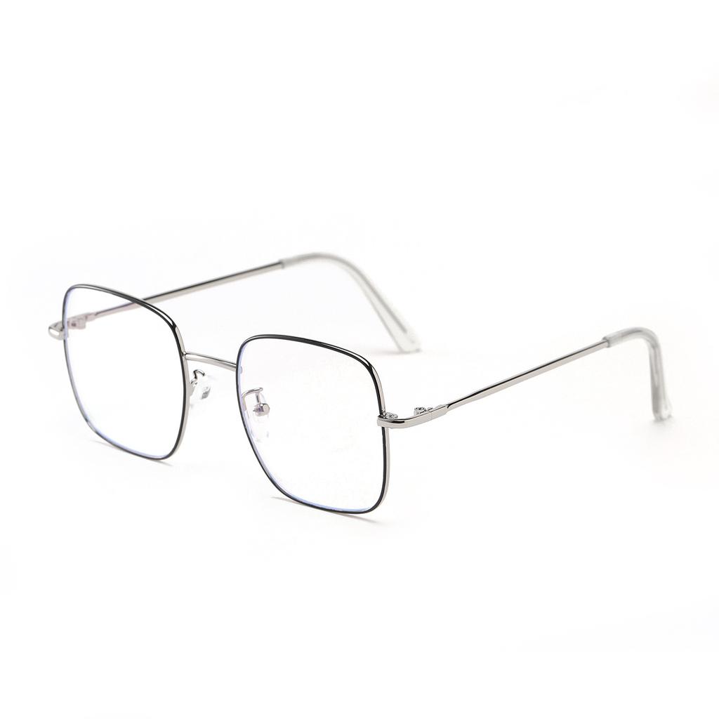 Очки 3463 с круглым лицом, металлическая квадратная оправа, ретро, большая оправа, плоское зеркало