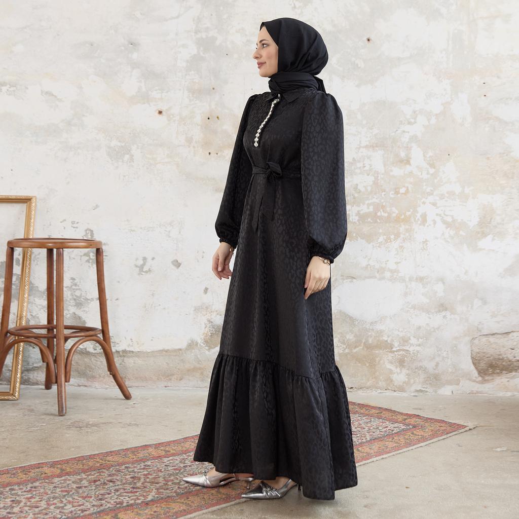 Liya Stone Jacquard Women Dress Modern Islamic Fashion