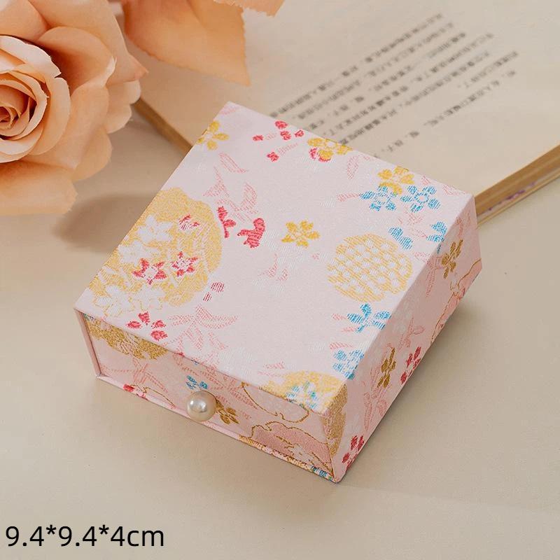 Floral Gift Bag with Jewelry Box 1Pc Sturdy Handle Elegant for Friend Birthday Holiday Gift Packing Decor