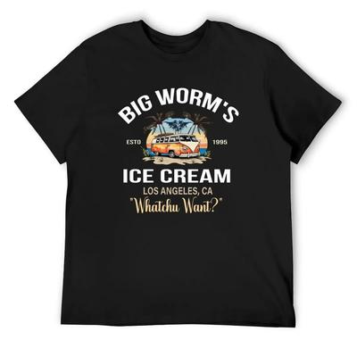 Мороженое Большого Червя - Whatchuwant_ - винтажная футболка летний топ хлопковые футболки с принтом аниме футболки для мужчин