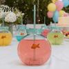 Orange Fish Straw Cup Bowl Bottle with Straw, Plastic Fishbowl Tumblers Lids, Unbreakable Ornament Cups Spill Resistant for Drinks Summer Drink,