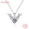 Lindon S925 из стерлингового серебра с муассанитом, роскошное индивидуальное ожерелье с подвеской, женское классическое ожерелье Tide Sugar, полное дикой цепочки на ключицы