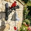 Metal Red Bird Doorbell Sturdy Retro Doorbell Rural Style Wall Mounted Doorbell  Entrance Door