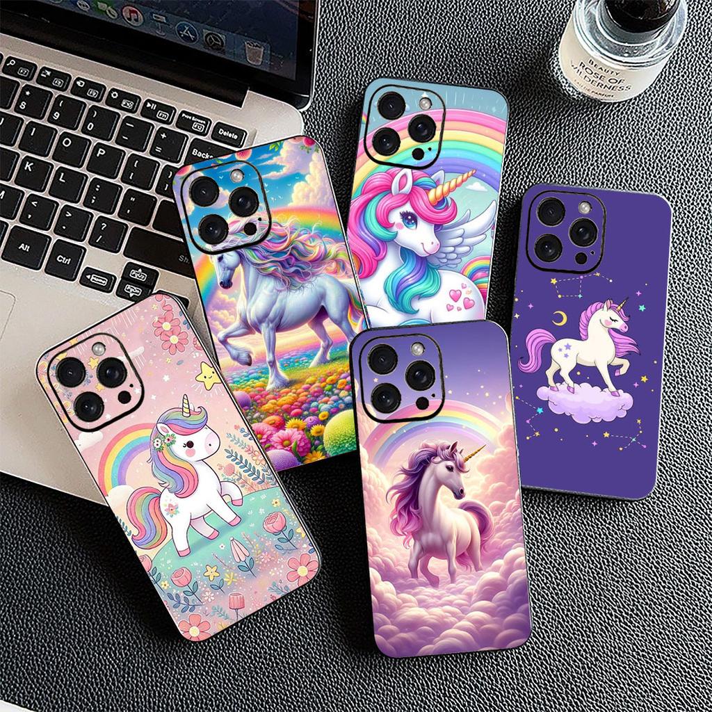 Cover for Apple iPhone 17 16 14 15 Plus Pro Max 16E ProMax + 15Plus 15+ 16+ Casing Silicone Phone Case Unicorn Horse Wallpaper