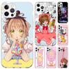 Чехол для телефона CardCaptor Sakura Аниме для Iphone 16 15 14 13 12 Mini 11 Pro Max X XS XR 7 Plus 8 SE 2020 Мягкий Funda Печатный корпус