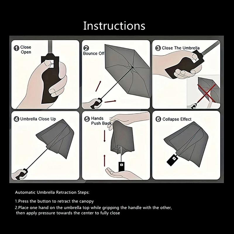 0106 Snowflake Dog pattern, automatic folding umbrella, portable and foldable design, 8 ribs, a Christmas or birthday gift.